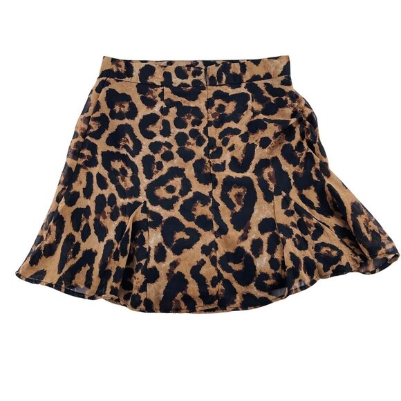 Leopard Print Flared Mini Skirt Womens US 2 UK 6 Nasty Gal Collection - Picture 5 of 5